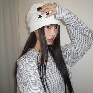 Dante Asymmetrical Warmer Striped Hoodie