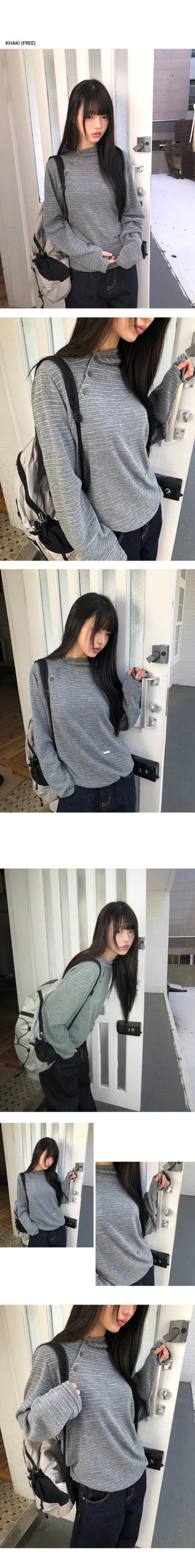 Dante Asymmetrical Warmer Striped Hoodie