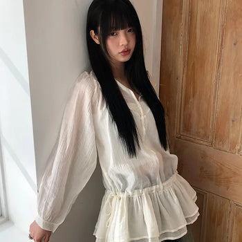 Ronew Frill Tiered Blouse