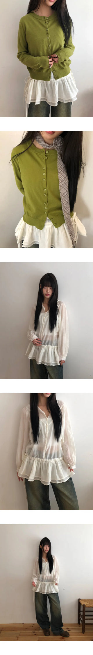Ronew Frill Tiered Blouse