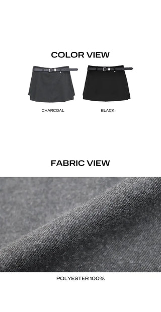Lavender Side Slit Skirt Pants