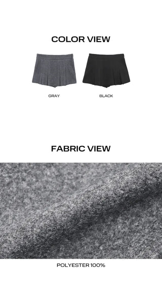 Elon Wool Pleated Mini Skirt