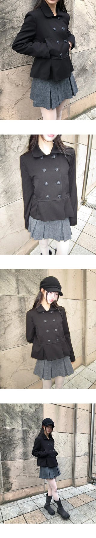 Elon Wool Pleated Mini Skirt