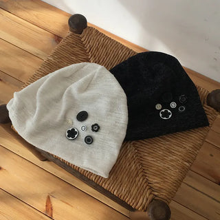 Fern Button Beanie