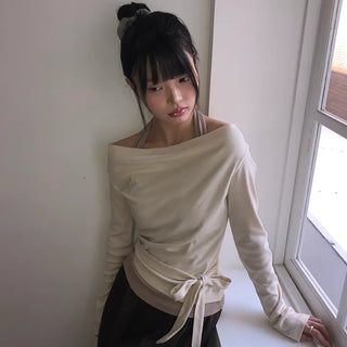 DL Halter Layered Long Sleeve T-shirt