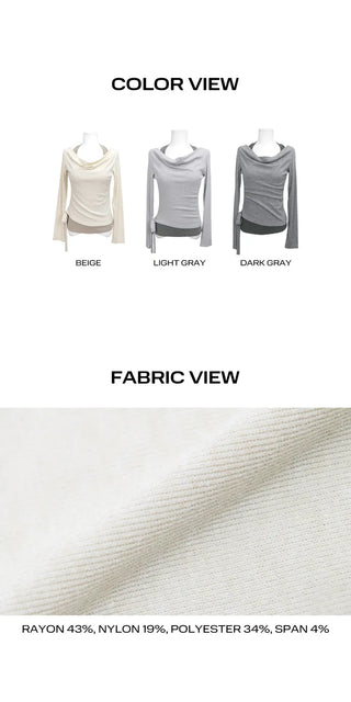 DL Halter Layered Long Sleeve T-shirt