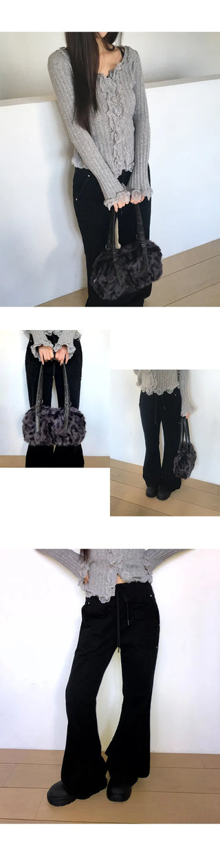 Loen Low-Rise Bootcut Elastic Pants
