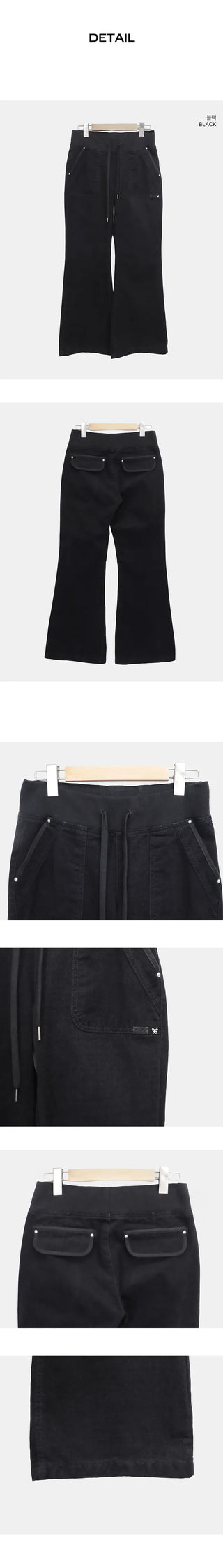 Loen Low-Rise Bootcut Elastic Pants