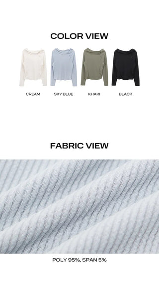 Tern High-Neck Hooded Button Long-Sleeve T-Shirt