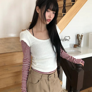 Roric Striped Warmer Punched Long Sleeve T-shirt