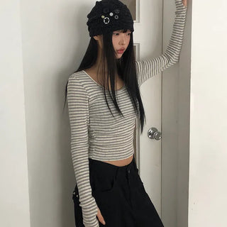 Roric Striped Warmer Punched Long Sleeve T-shirt