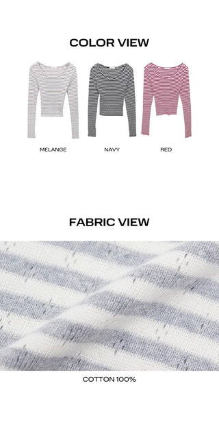 Roric Striped Warmer Punched Long Sleeve T-shirt