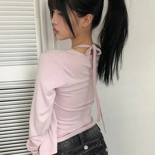 Miem Layered Halter Sleeveless Cardigan