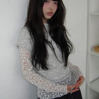 Dor Lip Neck Short Sleeve Knit