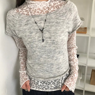 Dor Lip Neck Short Sleeve Knit