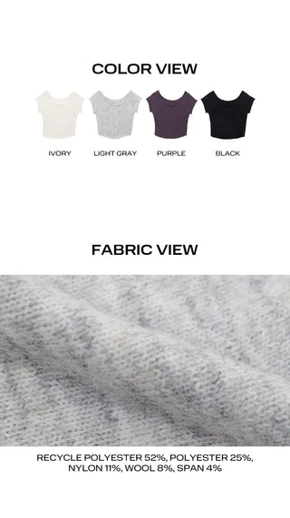 Dor Lip Neck Short Sleeve Knit