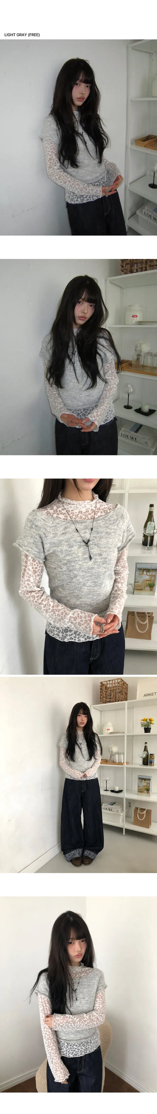 Dor Lip Neck Short Sleeve Knit