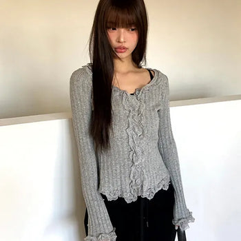 Levin Frill Lace Cardigan