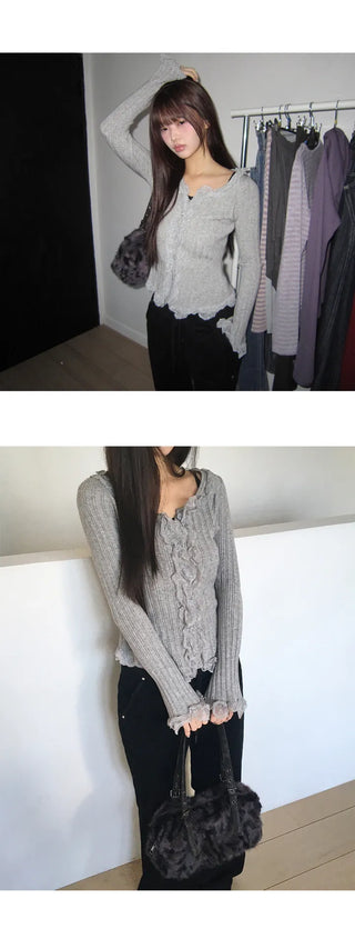 Levin Frill Lace Cardigan
