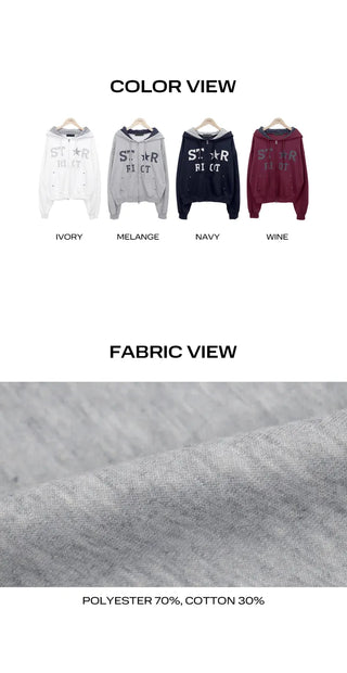 Hugo Star Two-Way Zip-Up Hoodie
