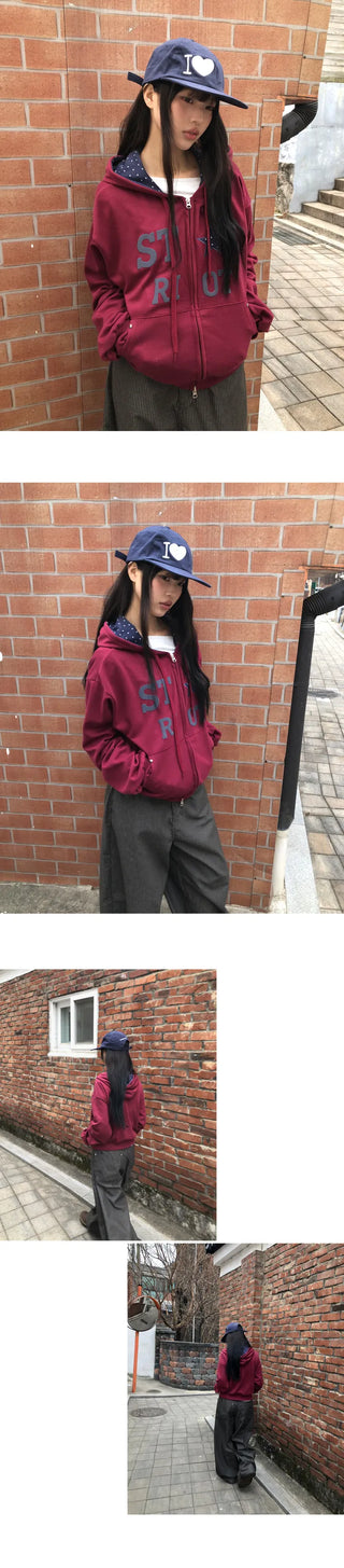 Hugo Star Two-Way Zip-Up Hoodie