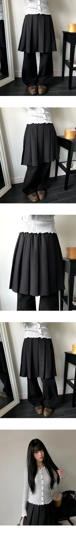 Bella Pleated Elastic Midi Skirt