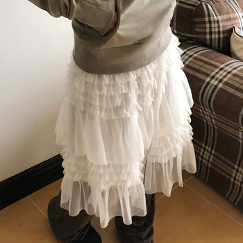 Lapue Frill Tiered Midi Skirt