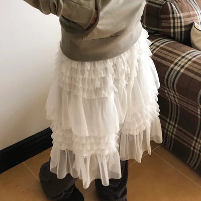 Lapue Frill Tiered Midi Skirt