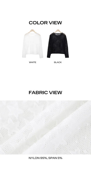 Roddick Star See-through Long Sleeve T-shirt