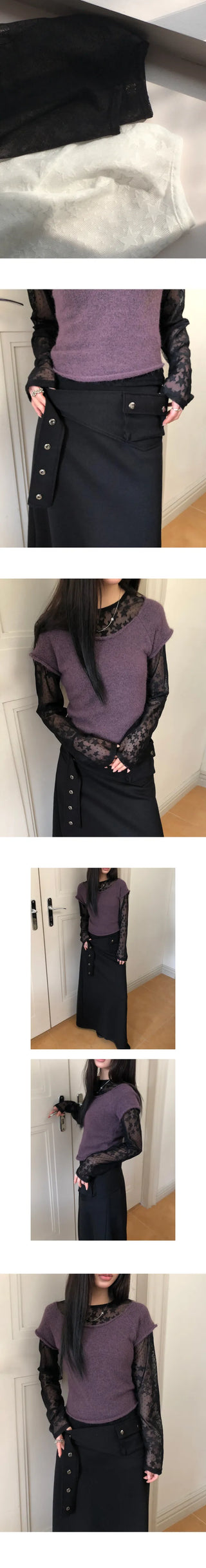 Roddick Star See-through Long Sleeve T-shirt