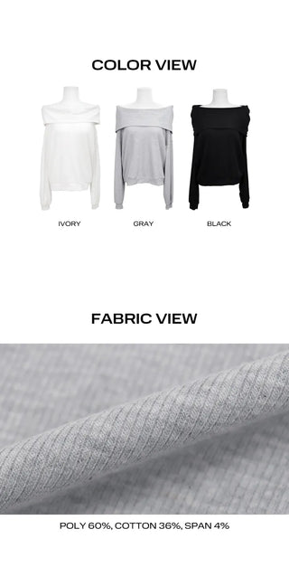 Mora Off-shoulder Hooded Sweatshirt