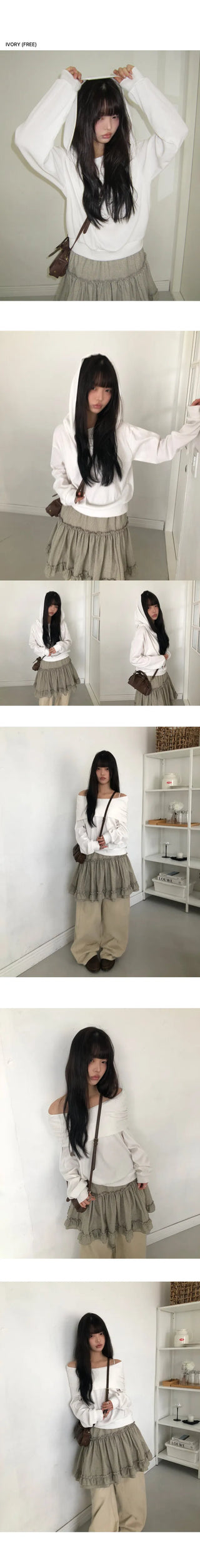 Mora Off-shoulder Hooded Sweatshirt