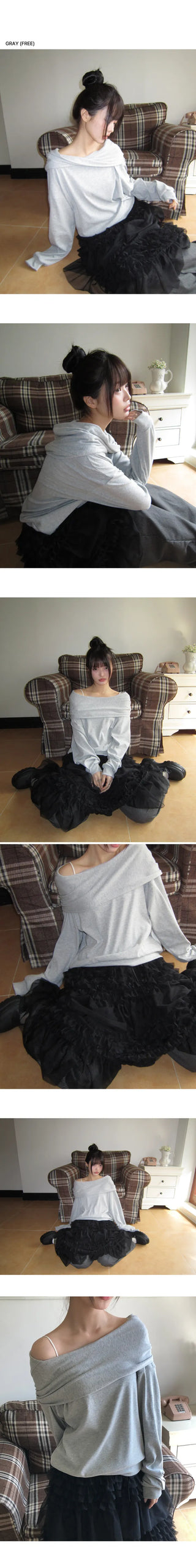 Mora Off-shoulder Hooded Sweatshirt