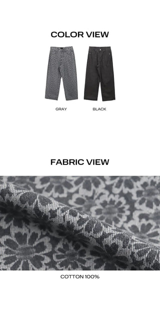 Drew Daisy Flower Wide Denim Pants