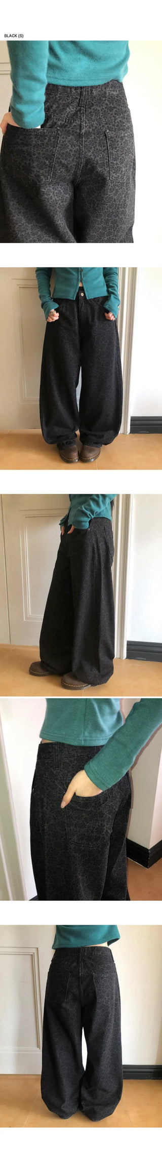 Drew Daisy Flower Wide Denim Pants