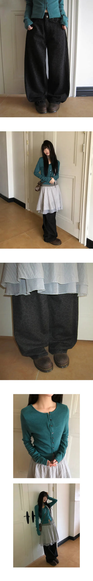 Drew Daisy Flower Wide Denim Pants