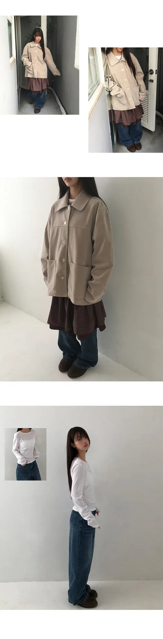 Noor Semi-Wide Denim Pants