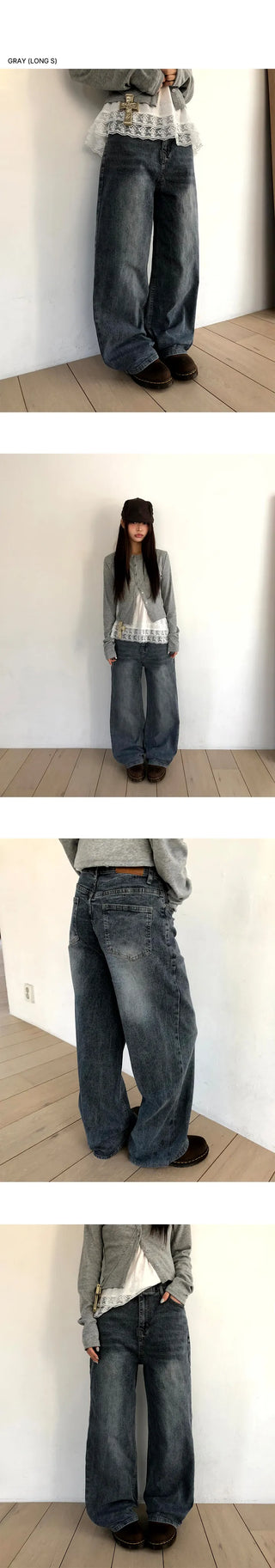 Noor Semi-Wide Denim Pants