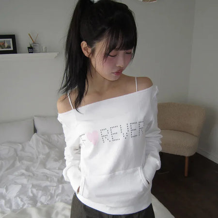 Baru Forever Off-Shoulder Sweatshirt