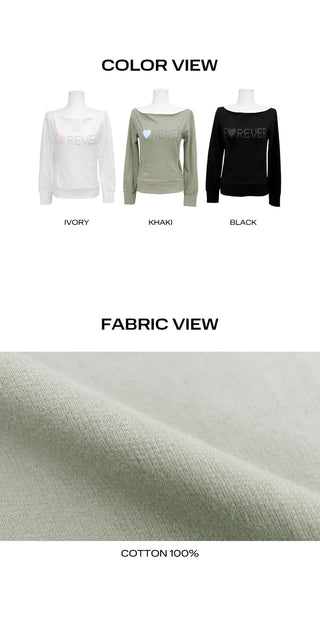 Baru Forever Off-Shoulder Sweatshirt