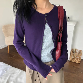 Bijou Vivid Button Wool Cardigan