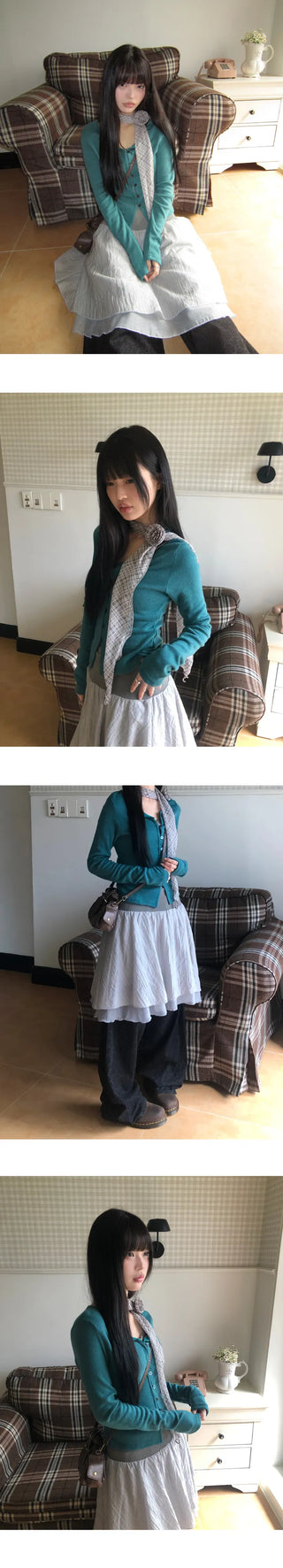 Bijou Vivid Button Wool Cardigan