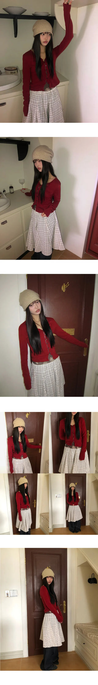 Bijou Vivid Button Wool Cardigan