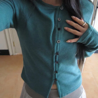 Bijou Vivid Button Wool Cardigan