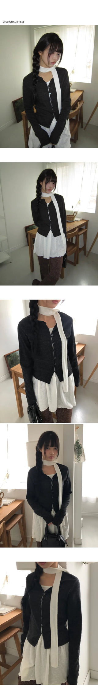 Bijou Vivid Button Wool Cardigan