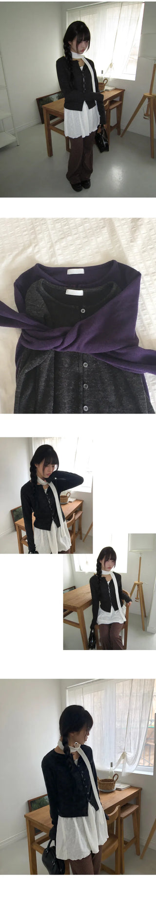 Bijou Vivid Button Wool Cardigan
