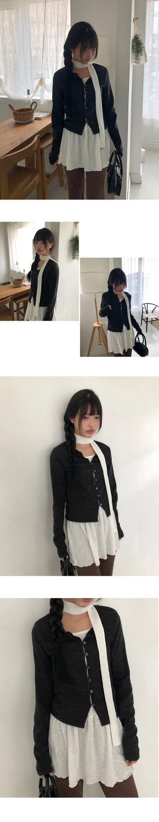 Bijou Vivid Button Wool Cardigan