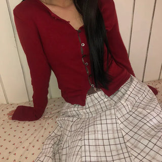 Bijou Vivid Button Wool Cardigan