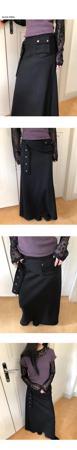 Robic Pocket Belt Elastic Long Skirt