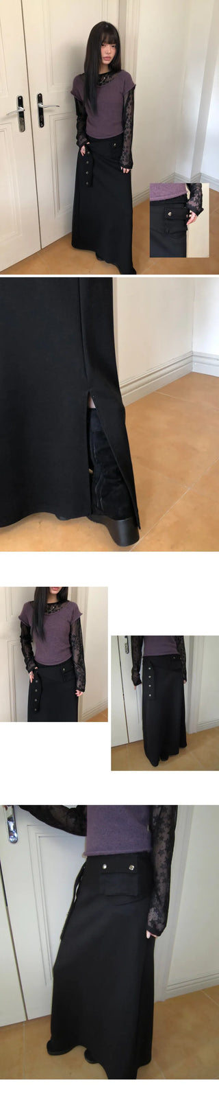 Robic Pocket Belt Elastic Long Skirt